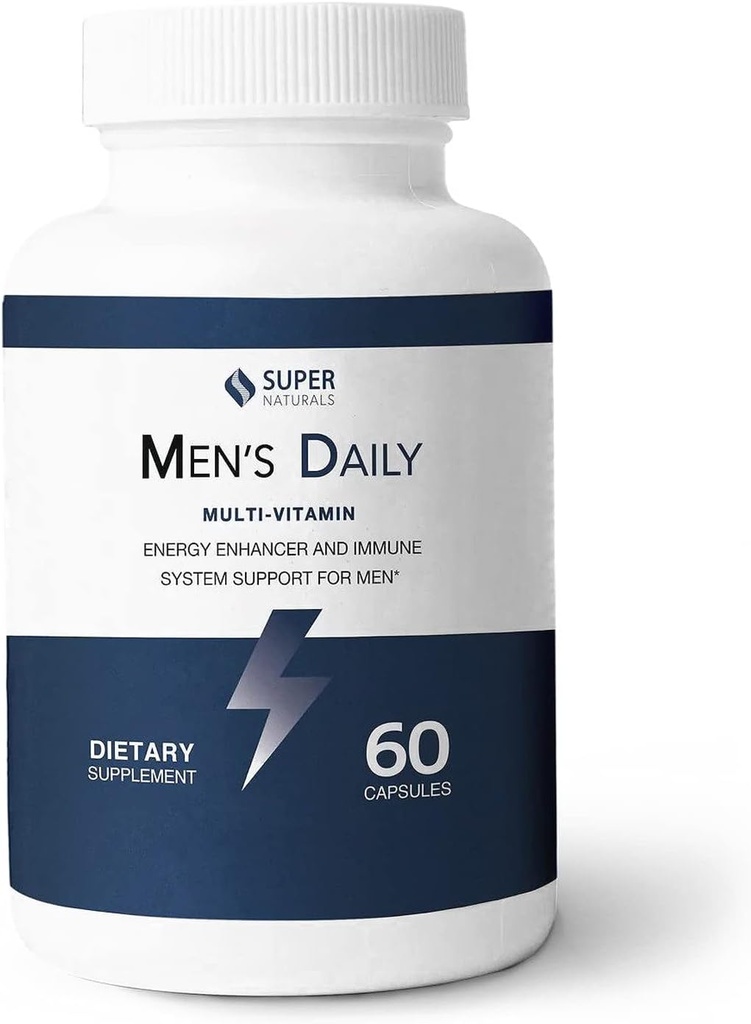 Super Naturals Men 's Daily Multivitamin Energy Enhancer a imunitní systém podpora pro muže (60 Kapsle, 30 Day Supply)