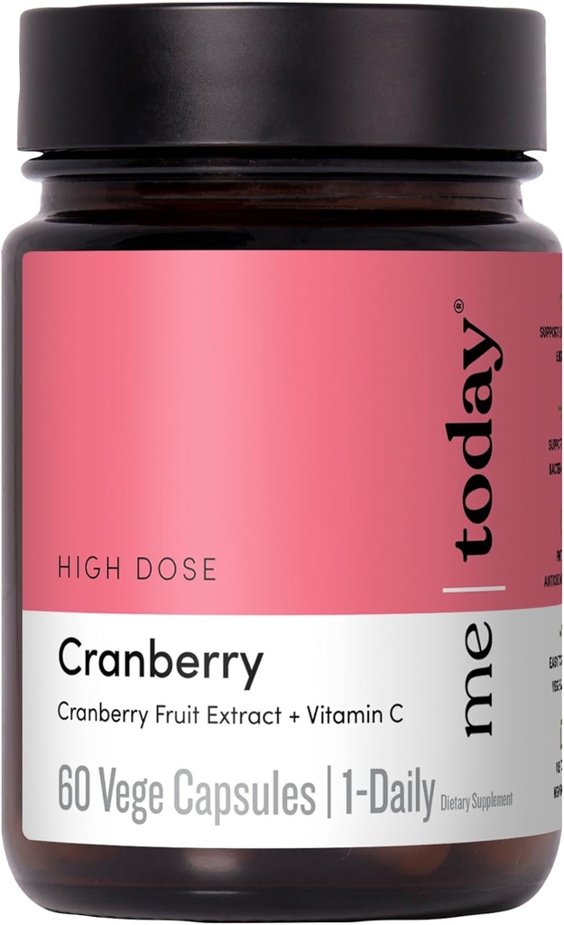 me today Cranberry 30,000mg s vitaminem C - Podpora zdraví při močení, imunitní boost, veganské doplňky - High potency Cranberry pilulky pro ženy a muže, 60 Služeb