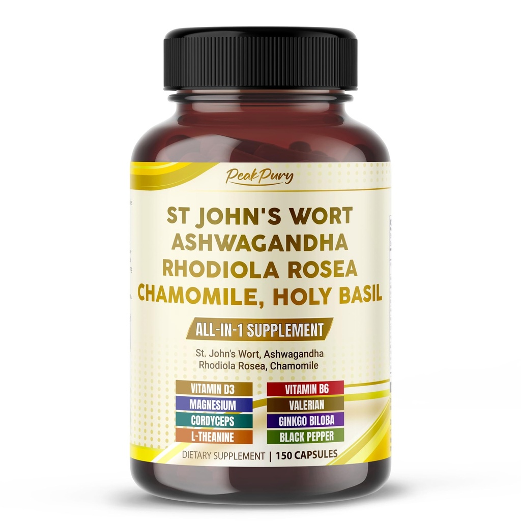 St. John 's Wort Ashwagandha Rhoddiola Rosea Heamomile - Made in USA