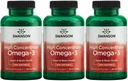 Swanson High koncentrát Omega-3 Fish Oil - esenciální mastné kyseliny - (120 Softgels, 680mg každý) 3 balení
