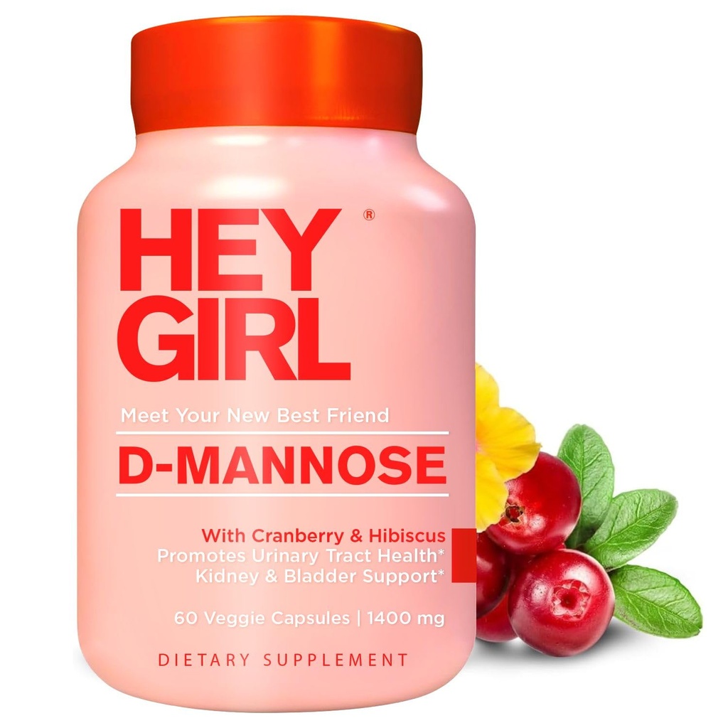 D Mannose Kapsle - Fast- působící doplněk UTI - Čisté a flush nečistoty - s přírodním D-Mannose prášek, brusinky, ibišek a pampeliška - Alternativa k brusinky pro ženy, 60 Kapsle