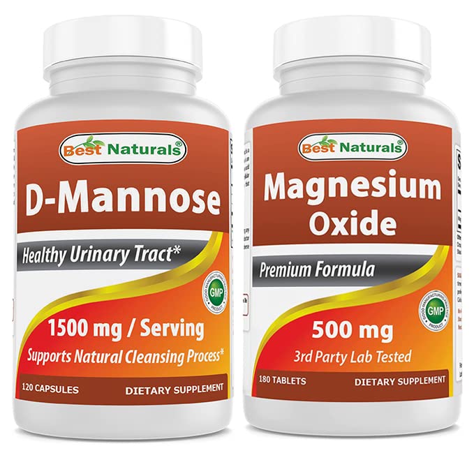 Nejlepší Naturals D- Mannose 1500 mg a oxid hořečnatý 500 mg