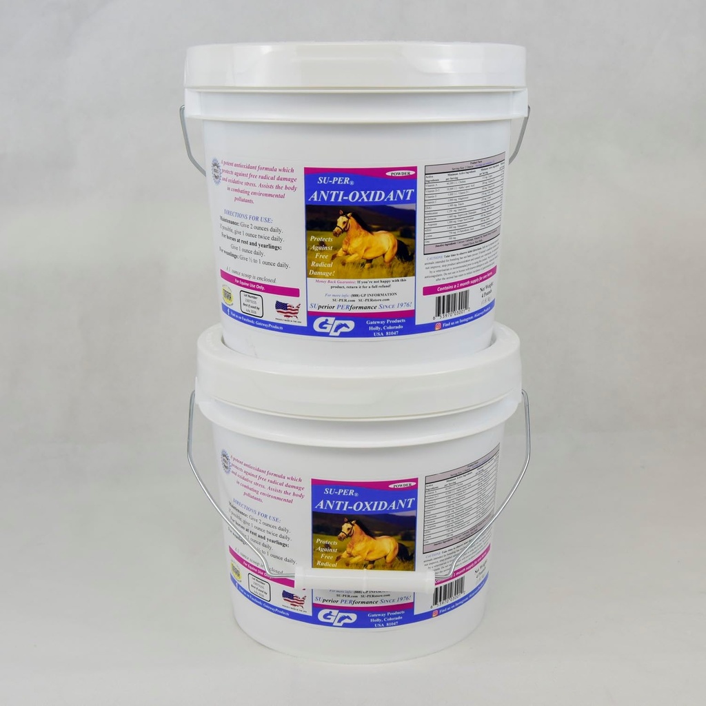 SU-PER Antioxidant dodatek pro koně - Equine Selenium Vitamins & Essential Antioxidant Support - 4 litry, (2 balení)