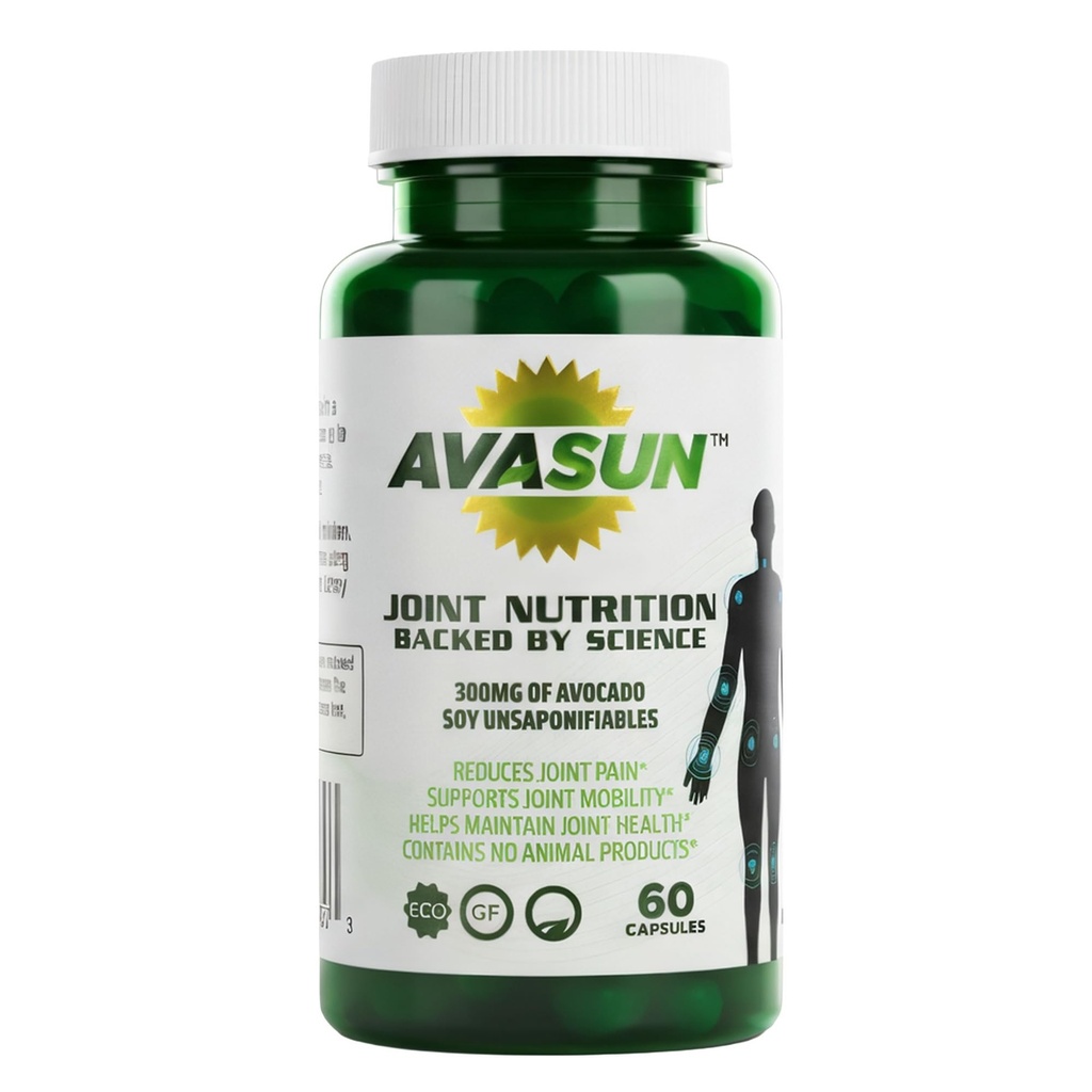 Joint Health Supplement, Backed by Science, Avocado Soy Unsaponiable, 300Mg ASU, Plant based, Dairy Free, Gluten Free, Non-GMO, 60 Denní kapsle na láhev (2 měsíce dodávky)