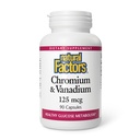 Přírodní faktory, Chrom & Vanadium 125 mcg, podporuje zdravý metabolismus, 90 tobolek