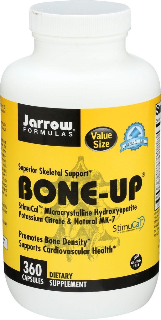 Jarrow Difficias BoneUp pro hustotu kostí - Vitamin D3 a K2, Podpora vápníku, 360 Kapsle, Podporuje kosterní výživu, Až 60 dní dodávky