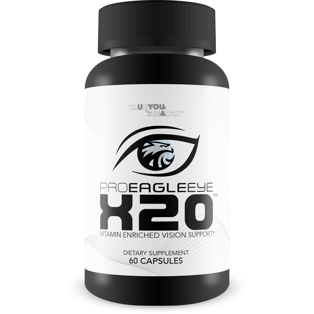 Pro EagleEye x20 - Podpora vitaminu obohaceného vizí - Multi- Vitamin & Mineral Vision Supplement - Aid Eye Vight & Eye Health - Pro Eagle Eye X20 Vitamíny na posílení vize - Podrobnosti o pomoci