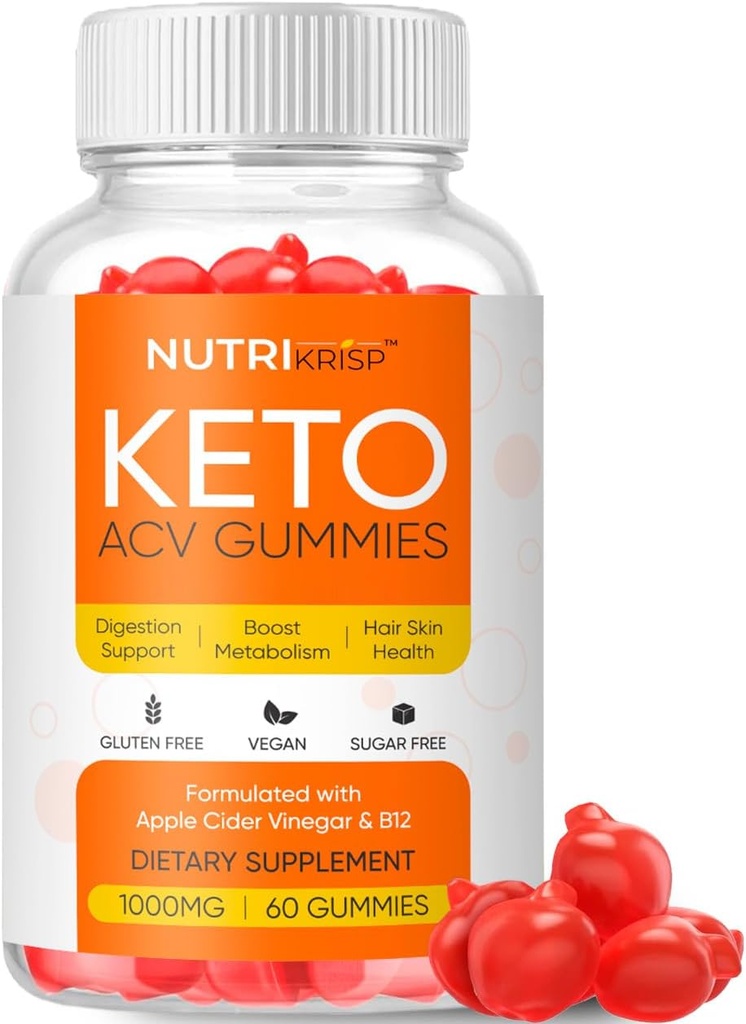 Keto ACV Gummies - Sugar- Free gluten-Free Apple Cider Ocet dodatek pro muže ženy (1000MG)