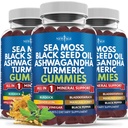 Sea Moss Gummies, Sea Moss, Black Seed, Ashwagandha, Turmeric, Manuka Honey, ACV, Dandelion, Black Pepper, Burdock, Bladderwrack, Vegan- 180 Počet