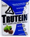 Body Nutrition Trutein High Protein Powder: 45% syrovátka, 45% kasein, 10% Vejce bílá, gluten- Free, Nízký sodík, Tráva Fed syrovátkový prášek, Gym dodatek & Breakfast Shake, Čokoládová mincovna, 34g Vzorek