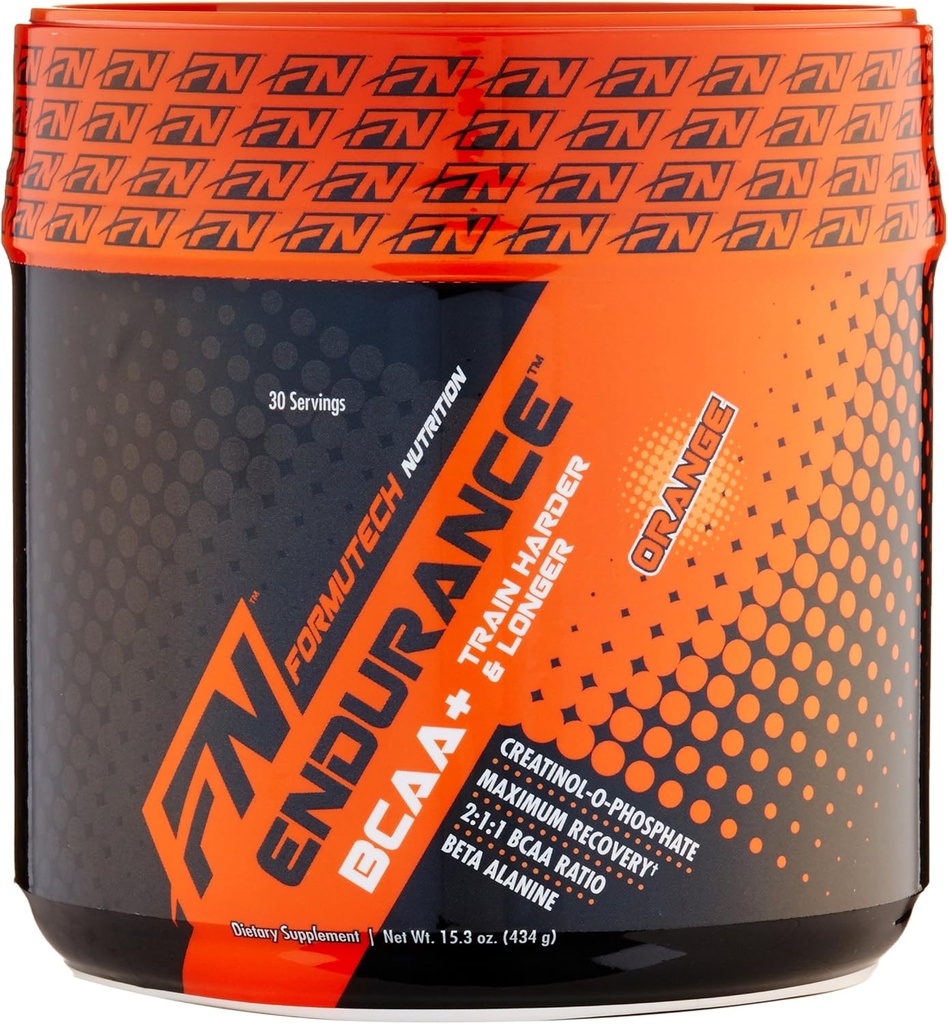 Vytrvalost BCAA Plus, navržen pro trénink tvrději a delší s Beta Alanin, oranžová, 434 Gram
