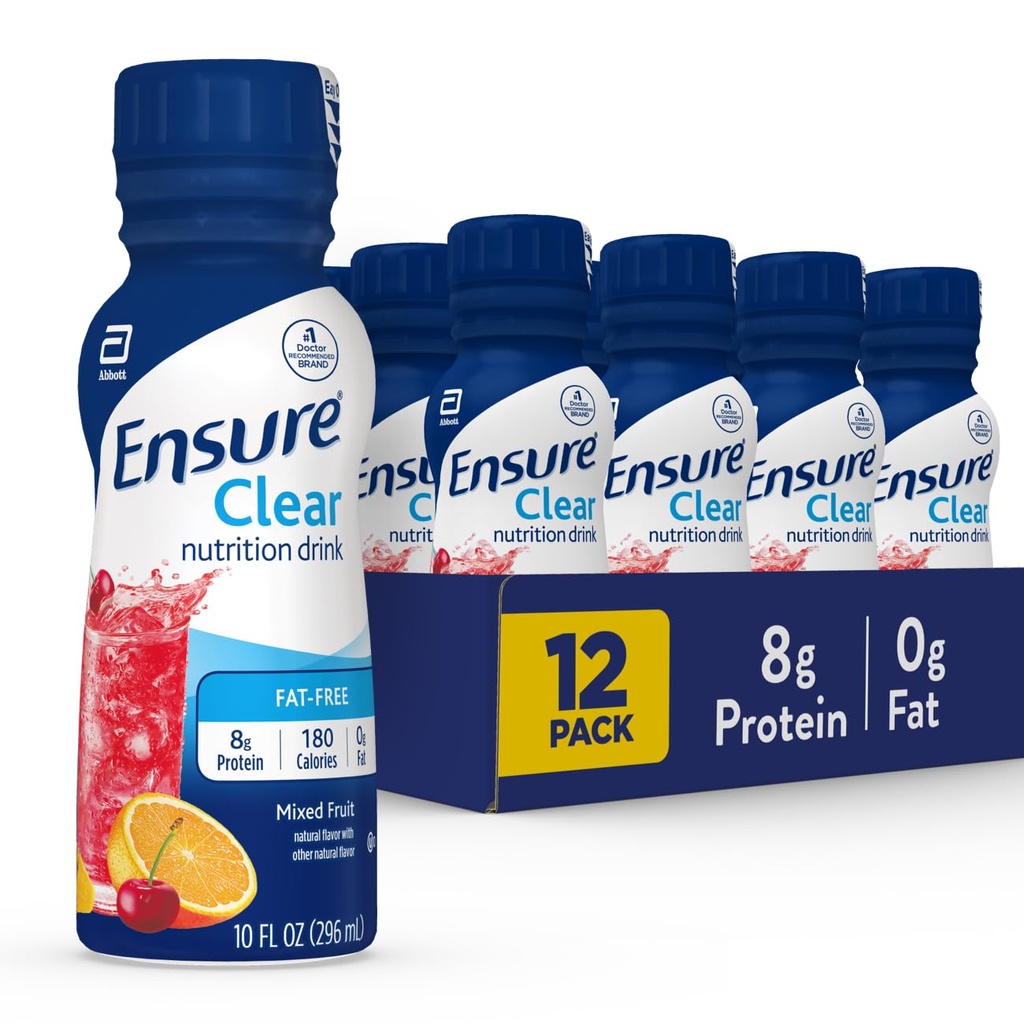Zajistit jasné smíšené ovoce nutriční nápoj 124; 8g protein, 15 Vitamíny & Minerály 124; Fat- Free currency 124; Připravený na nápoje 124; Osvěžující chuť 124; 10 fl oz, 12 Pack