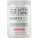 MTN OPS Ignite Lite Energy Drink Powder Gluten Free Nitric Oxide Supplement Drink Mix, L Arginine, L Citrulline, Kofein & Nootropic Sugar Free Drink Mix, 45 Servings, Strawberry Daiquiri Flavor od Evy Shockey