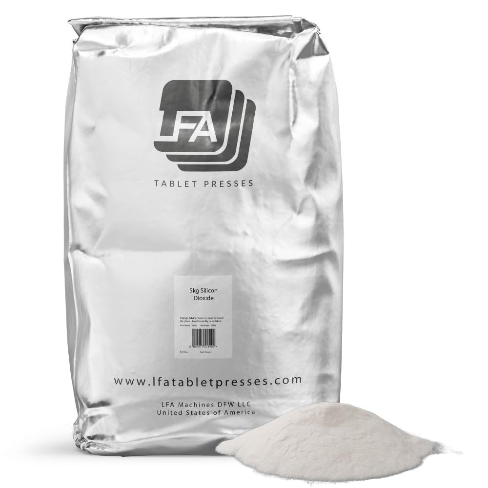 Dioxid křemičitý - protispékavá látka - 5 kg (11 lb) - Food Class Silica Powder - Moisture- Absorbující Glidant pro Tablet