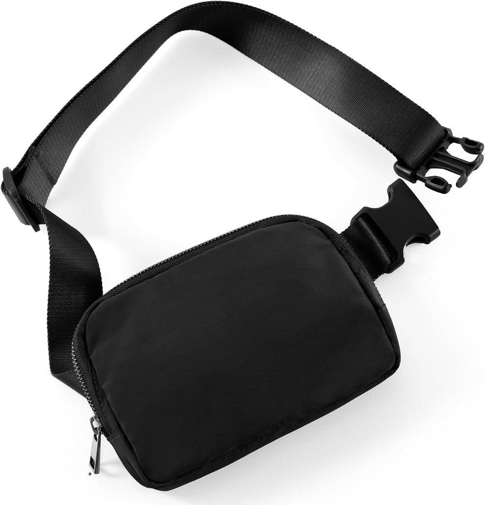 OODOS Unisex Mini pásek Bag s nastavitelným popruh malé Fanny Pack pro cvičení běh turistika, černá