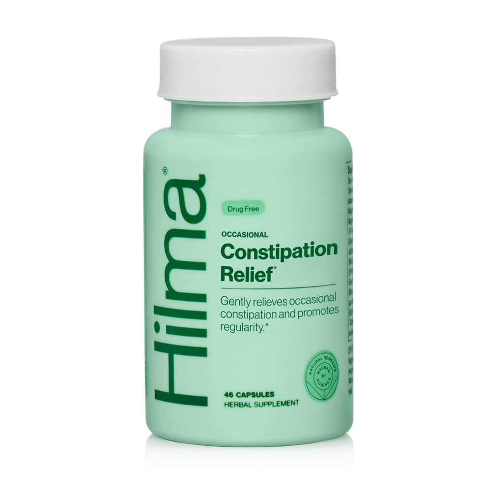 Hilma Gentle Bowel, Occasional Constolly Relief with Magnesium Citrate, Natural and Gentle Laxations for Constomption w / Magnesium Citrate, Ginger, Anise and Bitter Orange, 46 Veganské kapsle