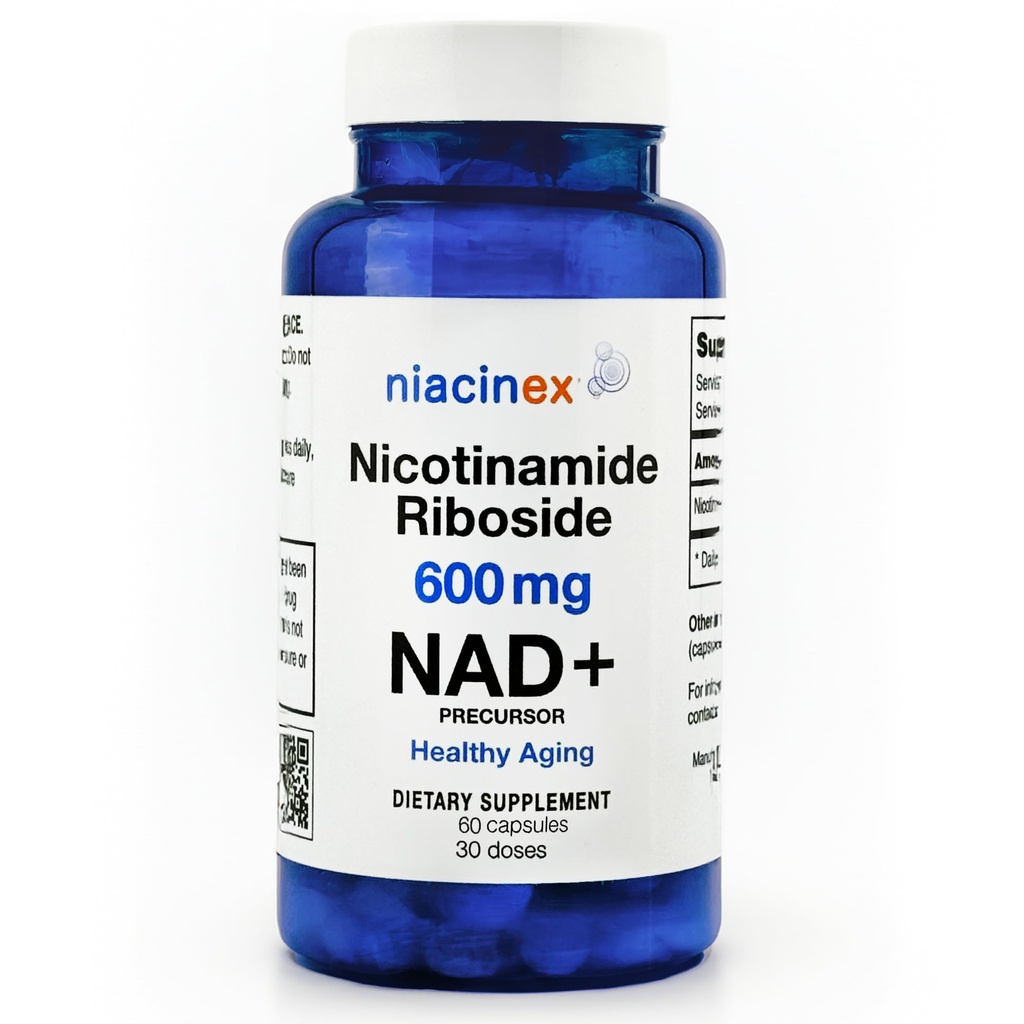 NAD + Doplněk - 600mg čisté nikotinamid Riboside (NR) - Zdravé stárnutí, Duševní Clarity & Energy Booster - buněčné regenerace doplňky pro ženy a muže - 60 NAD Plus Kapsle - Vyrobeno v USA