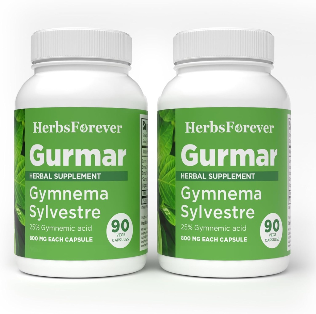 Herbsforever Gurmar Kapsle - Gymnema Sylvestre - Bylinný dodatek - 90 Kapsle (Balení po 2)