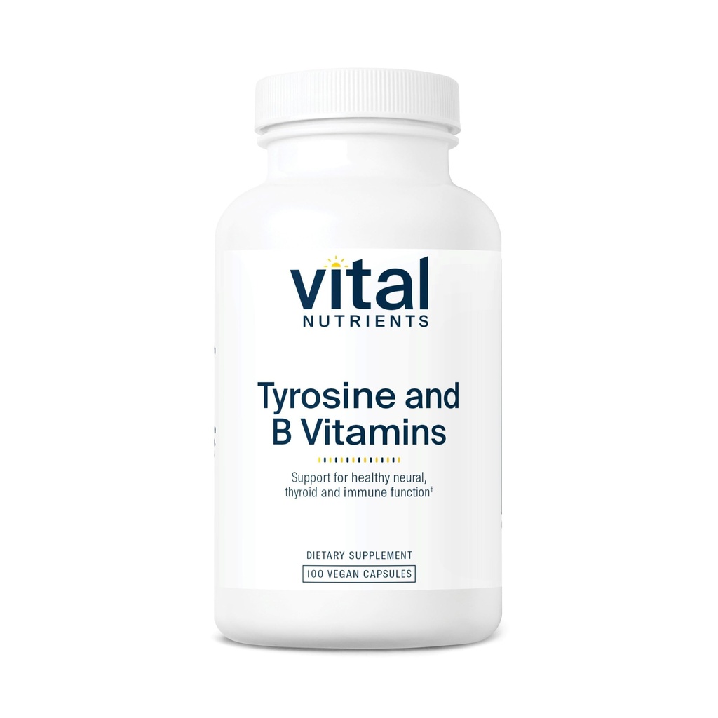 Vital Nutrients Tyrosin a B Vitamíny IR 124; Tyroid, imunitní a Nerve Support Formule IR 124; Adrenal Support Complex IR 124; Gluten, Dairy, Soy Free IR 124; Non- GMO IR 124; 100 Kapsle