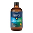 GNC Triple Strength Fish Oil Liquid Supplement, Wild Deep Ocean Caught. s 1000mg EPA DHA Omega 3s, pro, Srdce, Brain, Skin, Eye, Joint Health, Natural Orange Flavor, 8 Fl Oz, 47 Sluhy
