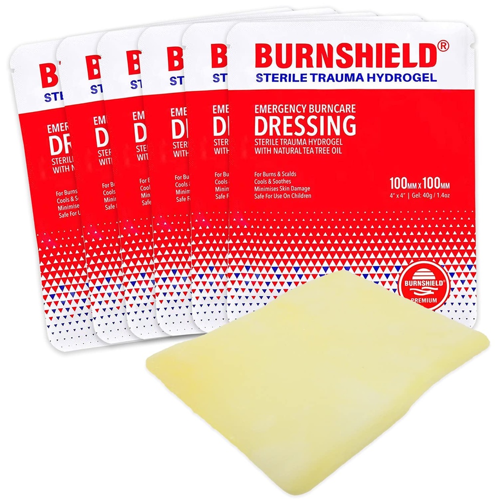 Hořící štít 4 "X 4" Burn Dressing, sterilní - 6 Počet