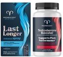 Prosazování Delay Spray pro něj (2.6ml) + Testosteron Booster pro muže doplněk s Tongkat Ali (LongJack), KSM-66 Ashwagandha, Horny Goat Weed