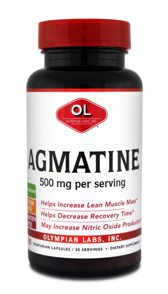 Olympian Labs Agmatine 500 mg per Serving, 60 Vegetariánských kapslí
