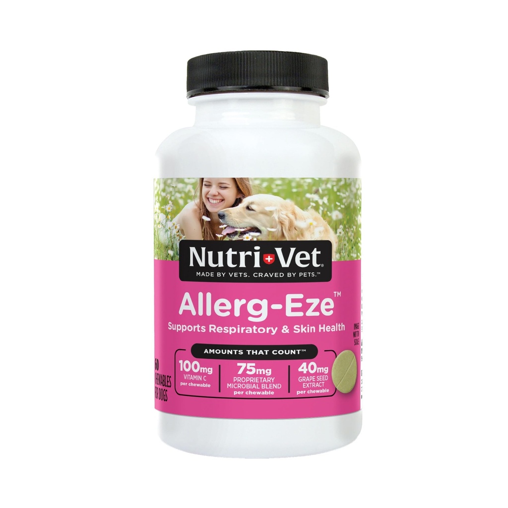 Nutri-Vet Dog Allergy Supplement, Itch & Allergy Support, 60 Count