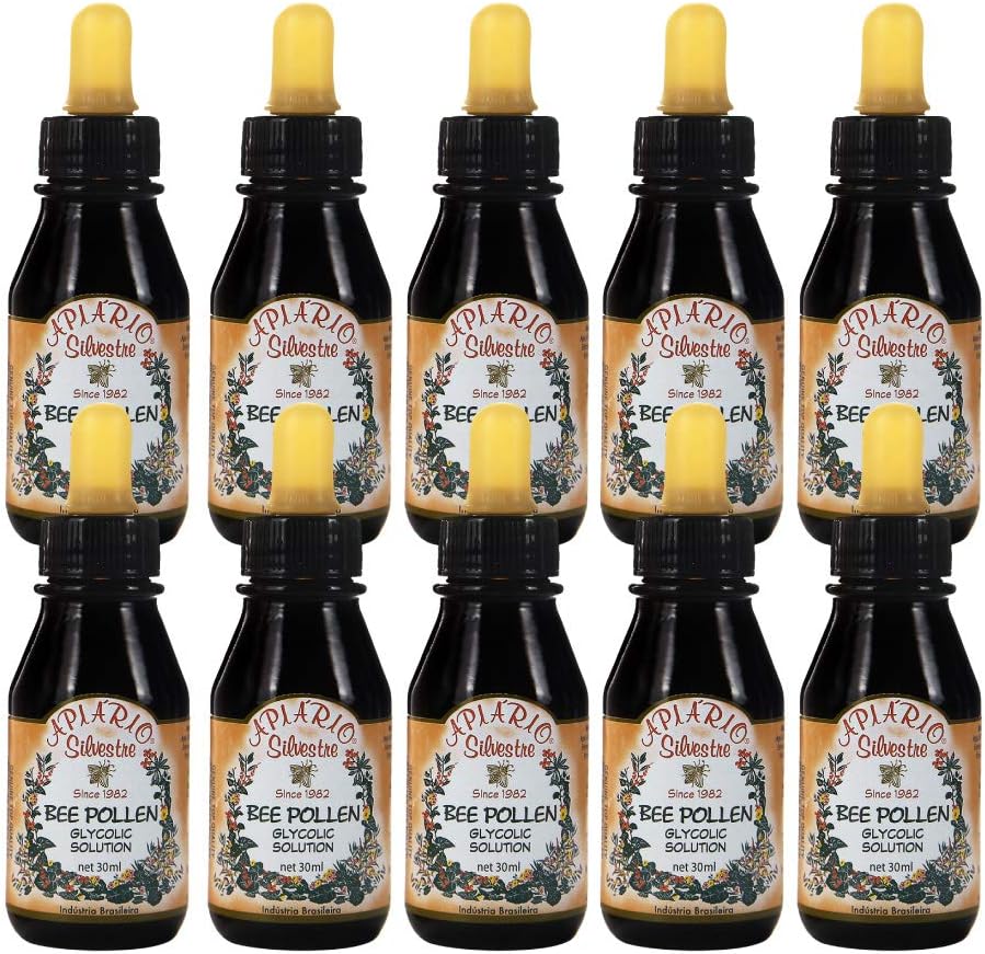 10 Lahvičky Apiario Silvestre Brazilský Bee Pollen Liquid Glykolic Extract-Non Alkoholik, Vosk zdarma