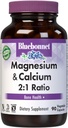 Bluebonnet Nutrition Magnesium & Vápník 2: 1 poměr, zdraví kostí *, Non- GMO, Vegan, Kosher Certified, gluten- Free, Soy- Free, Dair- Free, 90 Zeleninové kapsle, 30 Služeb