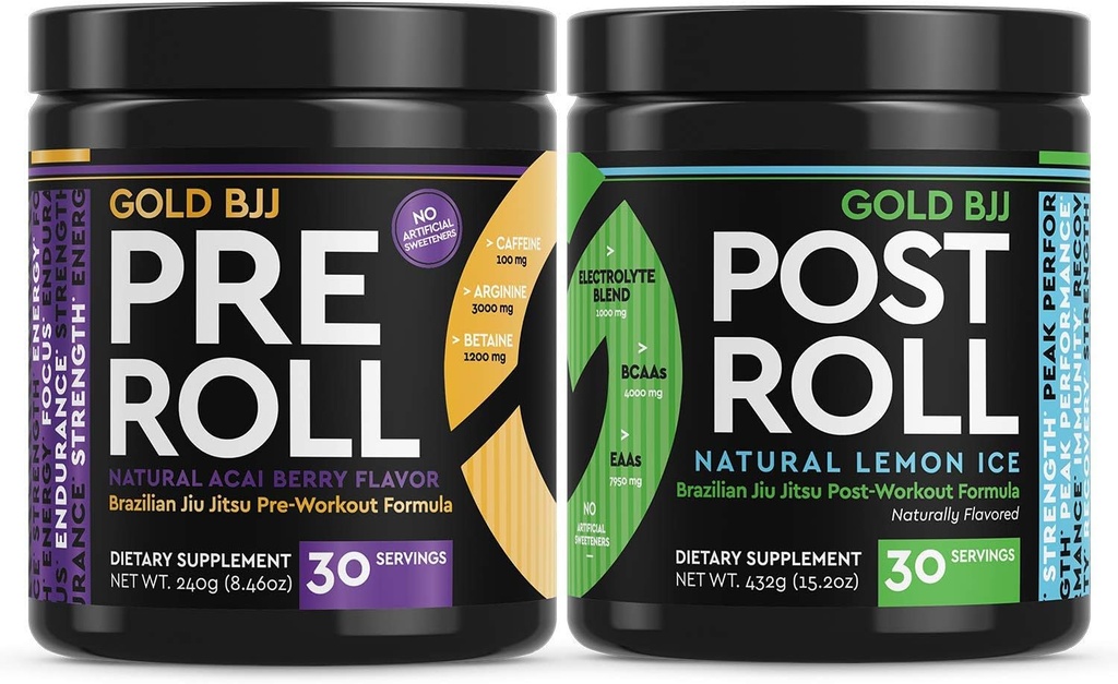 Gold BJJ PreRoll a PostRoll Jiu Jitsu dodatek Bundle