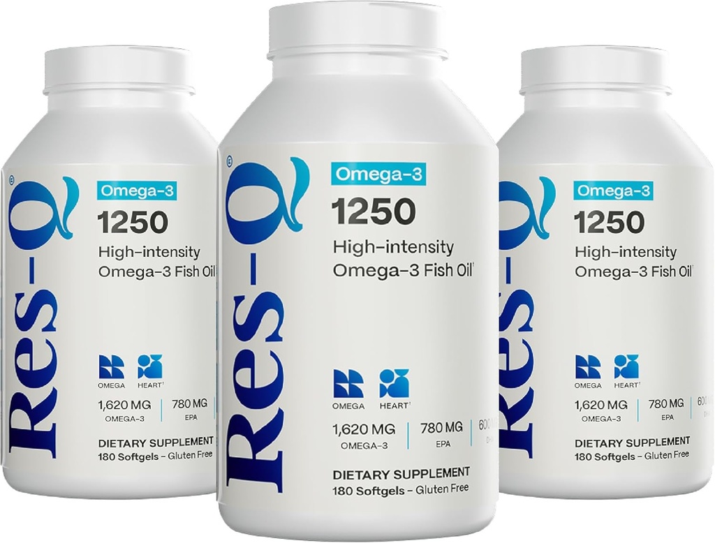 Res- Q 1250 Omega-3 Fish Oil Capsules 3- Pack