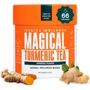 JESSICA WELLNESS Kouzelný kurkumový čaj se zázvorem, Black Pepper a Stevia curren124; Turmeric Powder Organic Blend Cr124; 3.5 oz (Original Flavor)