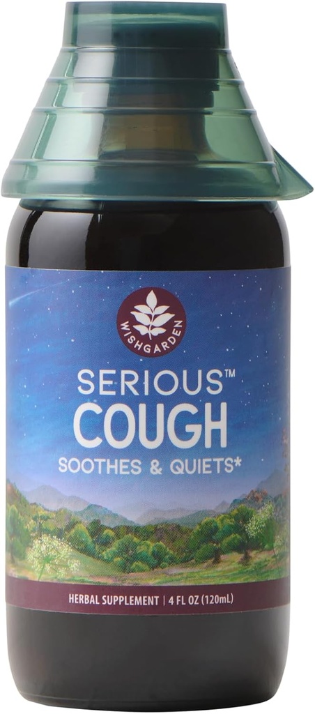 WishGarden Byliny vážné kašel mýdlo & Quieting - Fast- působící Bylinné kašel Supplesant pro dospělé, Suchý kašel úlevu a kašel Expectorant, Soothes Krční podráždění a hrudníku Decongestant, 4oz