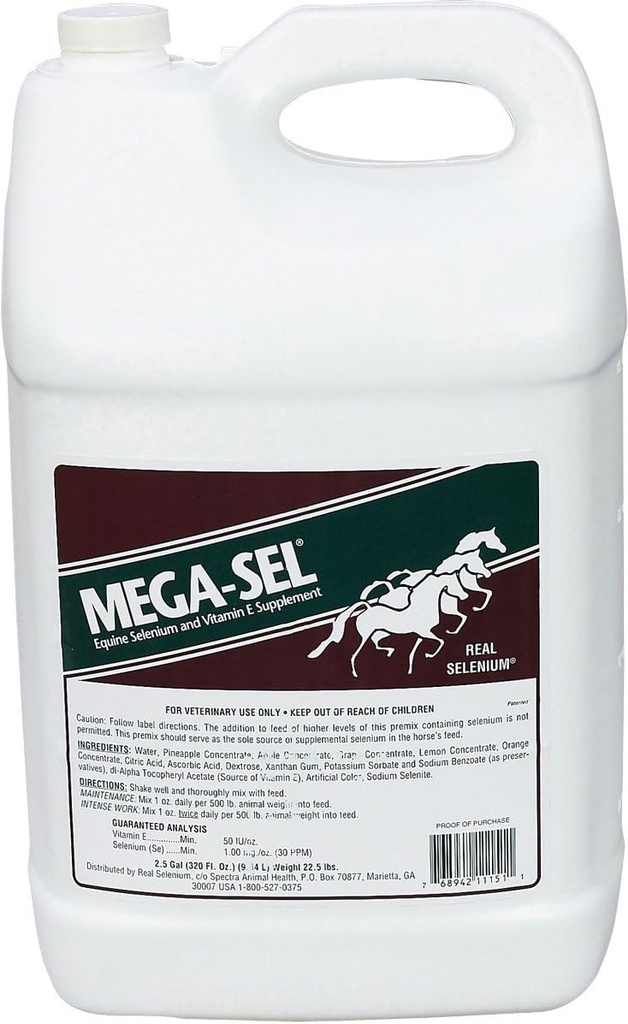 599840 Mega- Sel tekutý vzorec pro koně, 2.5 Gallon