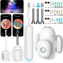 BEBIRD Home 30S Systém péče o uši - Čistič uší s flexibilní rozsah FHD fotoaparátu, UVC LED Light, Visual Ear- Drops Dropper, Wax Odstranění Tweezers nástroj pro čisté ucho, 3 Sada čistících kitů pro dospělé / děti