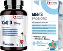 NATURE TARGET Probiotika pro muže 60 miliard CFUs14 Strains & CoQ10 200mg Softgels s PQQ Antioxidant pro Heart- Health and Energy Production