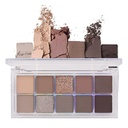 BINGBRUSH 10 Barvy Dark Brown Gray Eyeshadow Palet, High Pigmented Matte Shimmer Eyeshadow, Natural Neutrální Shiny Eyeshadow Ultimate Makeup Palety, Vibrant Make Up Palety Kit