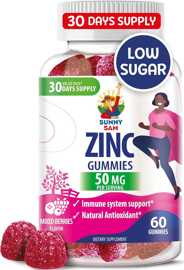 Zinkové žvejkačky pro dospělé - Zinkové Žvýkací žvejkačky pro imunitní podporu - Výkonný přírodní antioxidant Non- GMO dodatek pro děti Muži Dospělé ženy