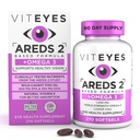 Viteyes ARES 2 + Omega33 Macular Support Softgels, Plus Triple Strength Omega33 (650 mg EPA, 350 mg DHA) pro zdraví a zdraví očí, oční vitaminy, dodatek k vidění, 270 Softgels