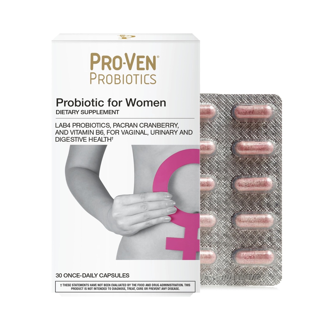 Probiotika pro ženy CFU 124; 17.5 Miliardy CFU 124; Vaginální, močový trakt & trávicí ústrojí 124; Lactobacillus Acidophilus, Cranberry & Vitamin B6 CFU 124; 30 Kapsle 124; Vegetariánské, gluten zdarma & laktóza zdarma