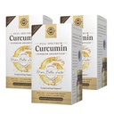 Solgar Full Spectrum Curcumin - 60 LiCaps, Pack of 3 - Superior Absorpce - Brain, Joint & Imunitary Health - Non- GMO, Vegan, Gluten Free, Dairy Free - 180 Total Servings