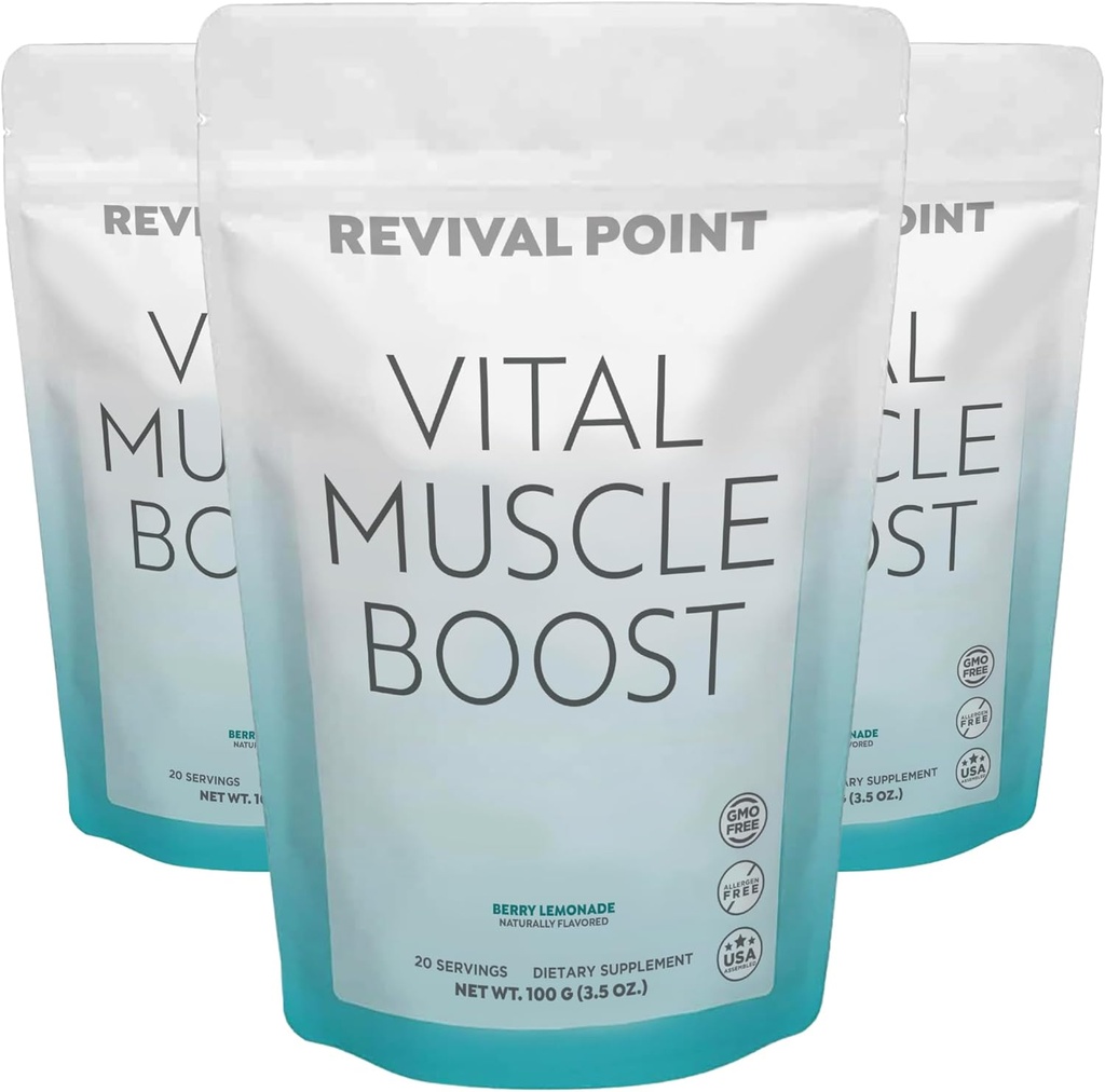 Vitální Muscle Boost - Premium myHMB a vitamin D3 dodatek pro adults - Patentovaný HMB prášek 3000mg- pro zdravé svaly, energie a vibrační aktivní život - podporuje proteinové syntézy a sílu