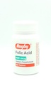 Rugby Laboratories Folic Acid 400 mcg Vitamin B9 Folát denní dietní doplněk gluten zdarma podporuje kardiovaskulární zdraví 100 Tablety pro dospělé pouze (Balení 1)