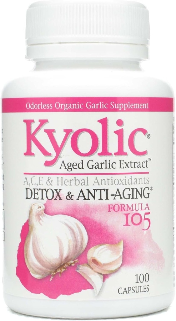 Kyolický vzorec 105 Česnek extrakt w / VIT A a E Selen 100 Kapsle