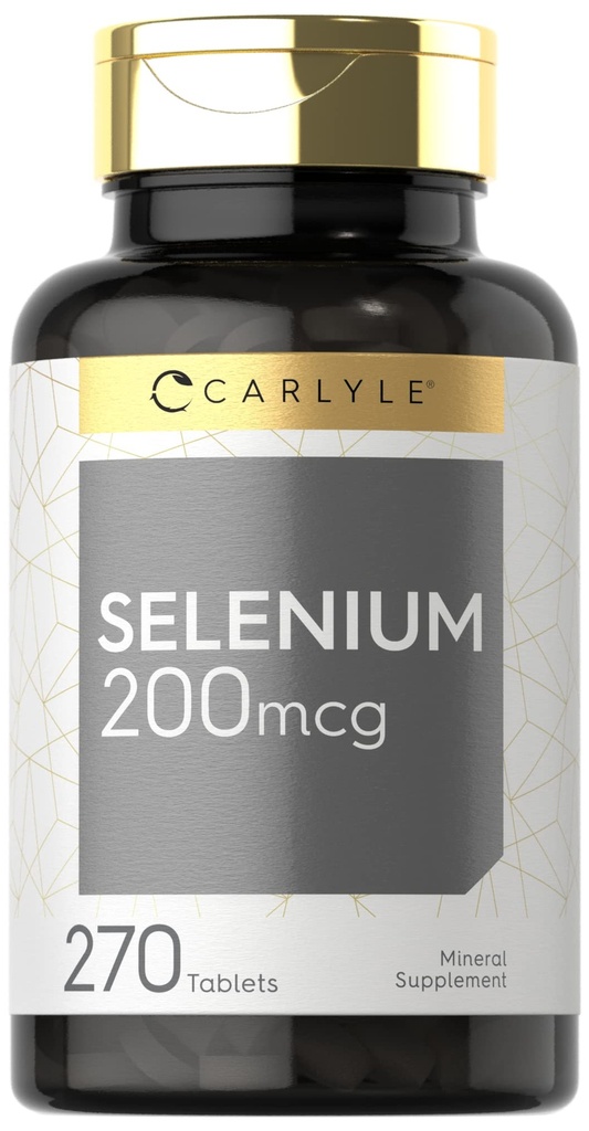 Carlyle Selenium dodatek 124; 200 mcg colum124; 270 Tablet colum124; Vegetarian, Non- GMO, a gluten bez vzorce