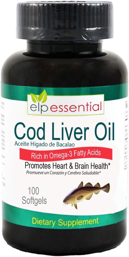Cod Jaterní olej 100 Softgels Aceite De Higado De Bacalao Kapsle 100