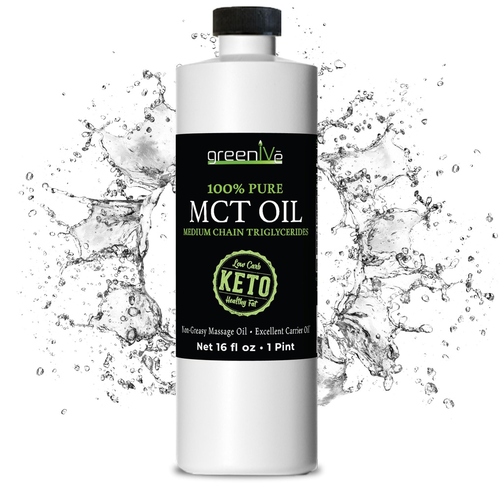 GreenIVe MCT Oil Body and Mind Fuel Non GMO 100% čisté MCT (16 Ounce)