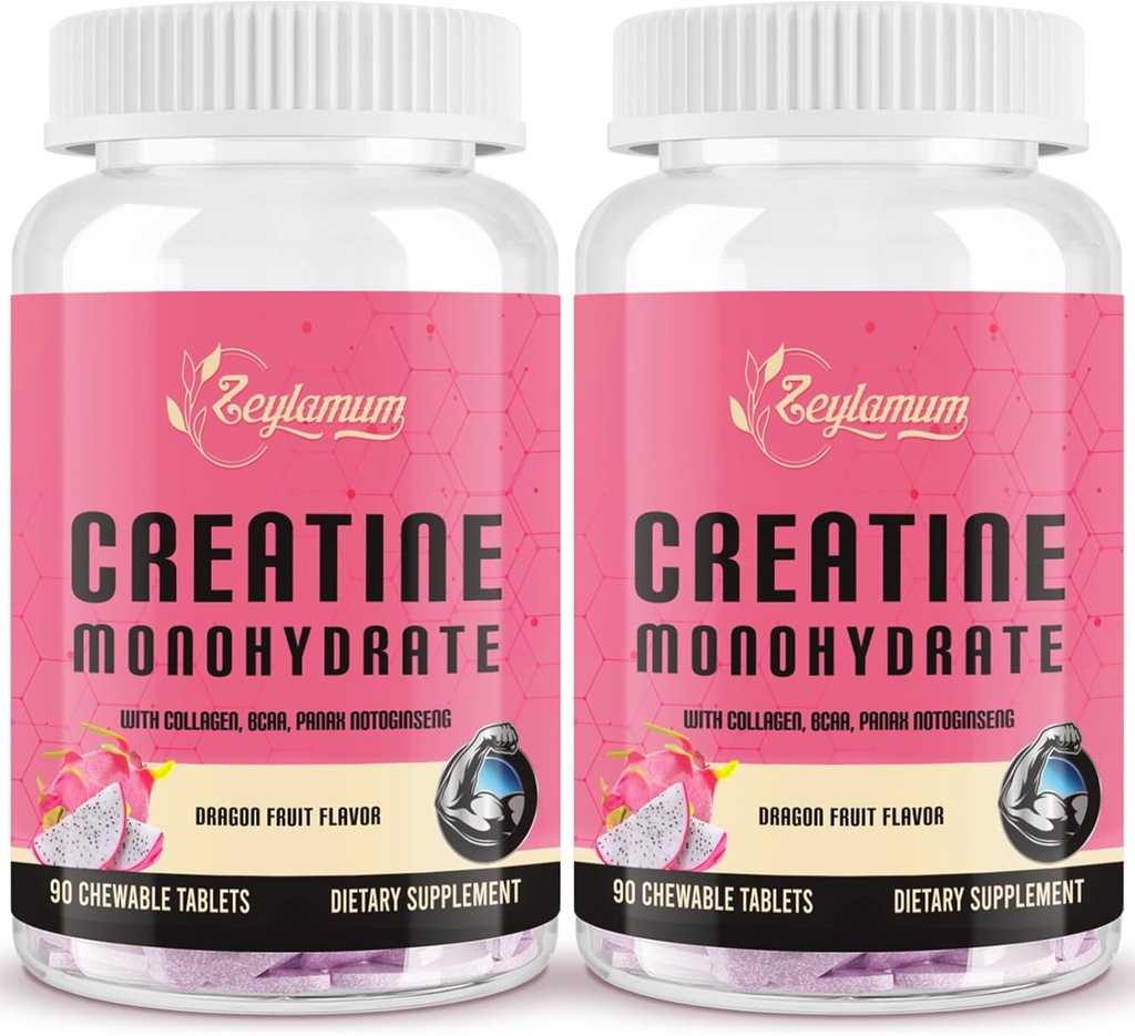 Tvorba pro ženy 124; s hydrolyzovaný kolagen, BCAA 124; 3G Tvorba Žvýkačky pro ženy Booty Gain, Lean Svaly, Recovery & Energy, Vegan, Cukr Free Creatine, Prášek Alternative, 60 Služeb