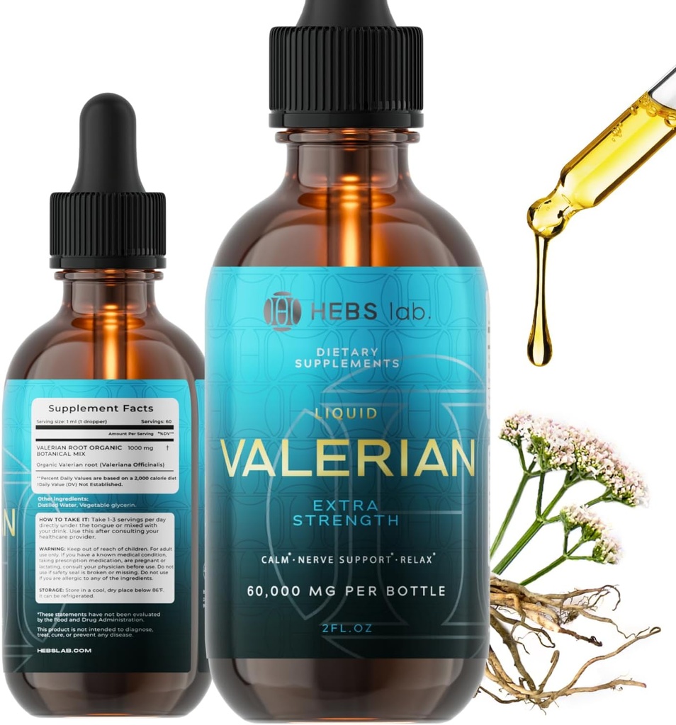 Valerian Root Extract - Slееp tinktura - Vyrobeno v USA Herb Sleеp Dodatek - Valerian Root Drops 2 Fl Oz
